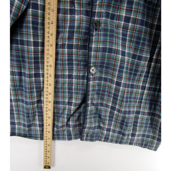 Ralph Lauren Polo Shirt Small Sleepwear Sleep Button Up Red Pony Plaid* - Picture 5 of 11